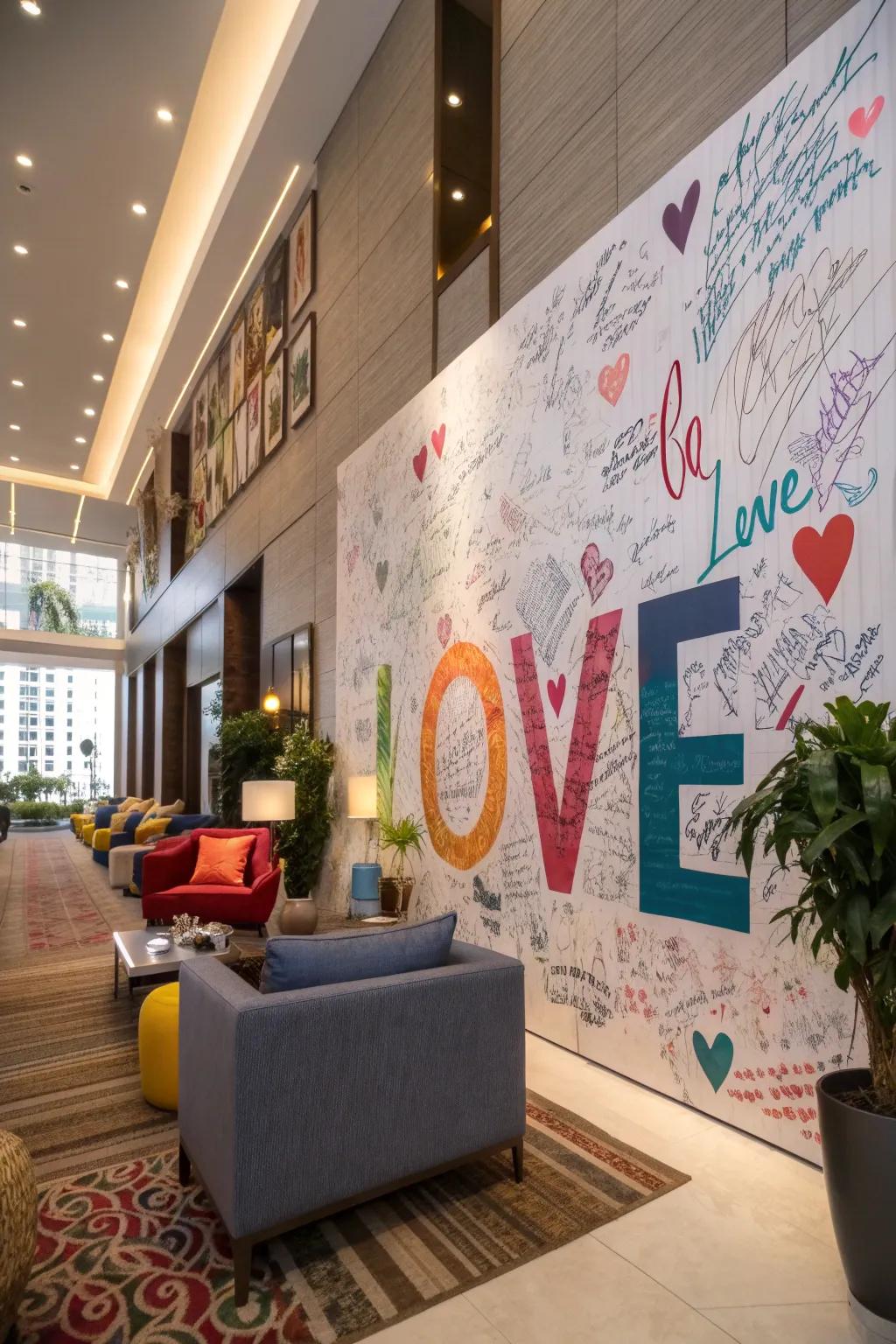 Signature wall art offers a bold and creative way to capture memories.