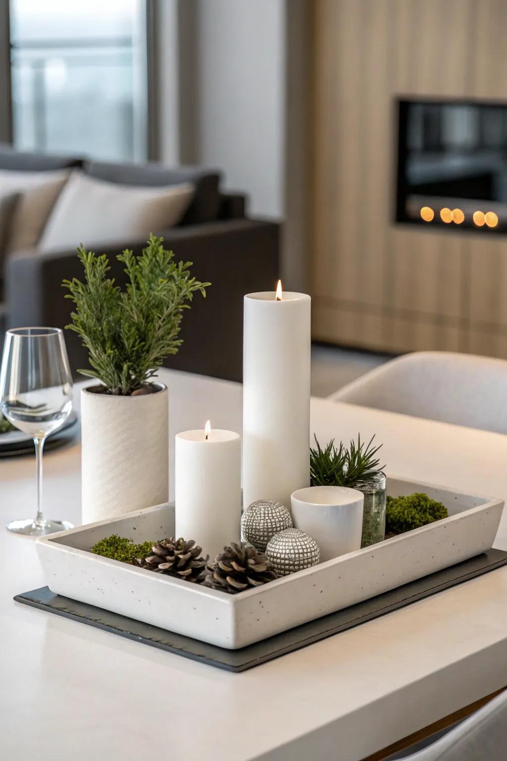 Minimalist centerpieces that offer understated elegance.