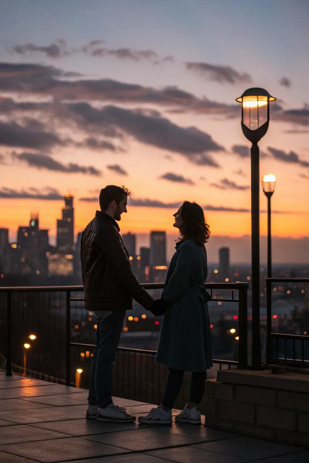 High above, looking at the world together.