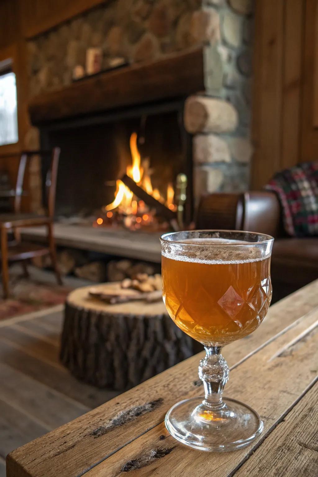 Bourbon adds a smoky depth to apple cider punch.