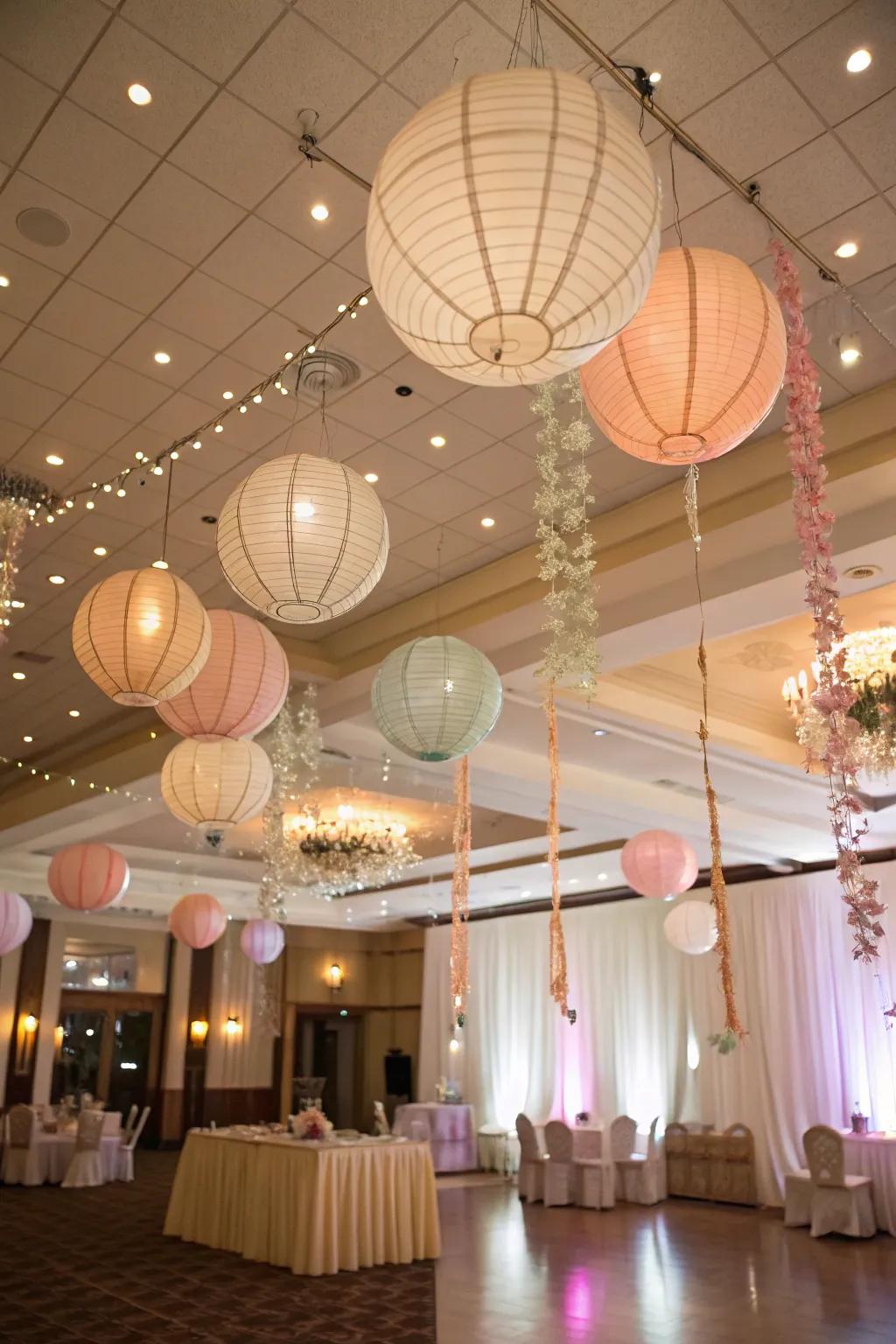 Add charm with whimsical ceiling decor.