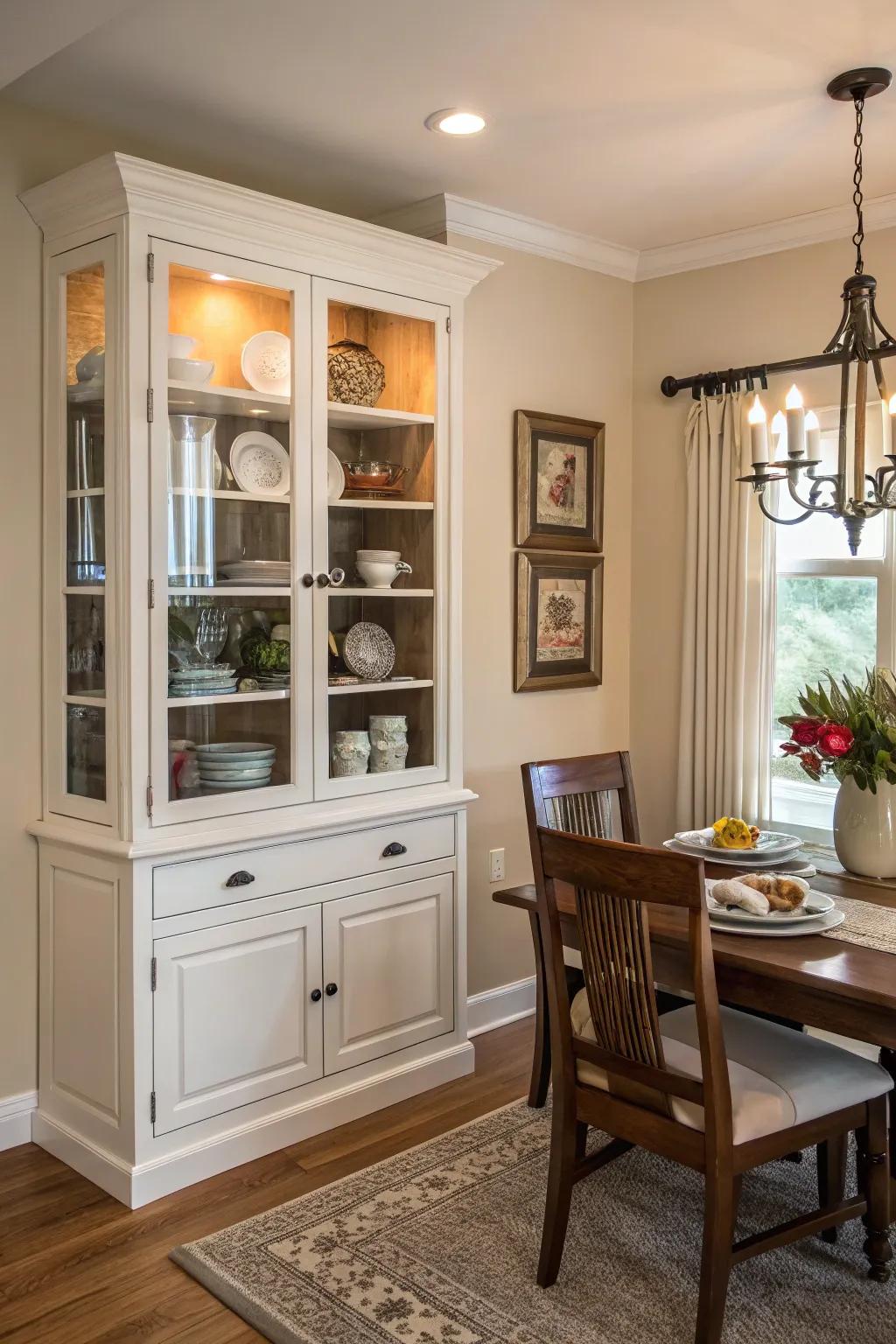 Corner cabinets maximize space by using those tricky corners for storage.