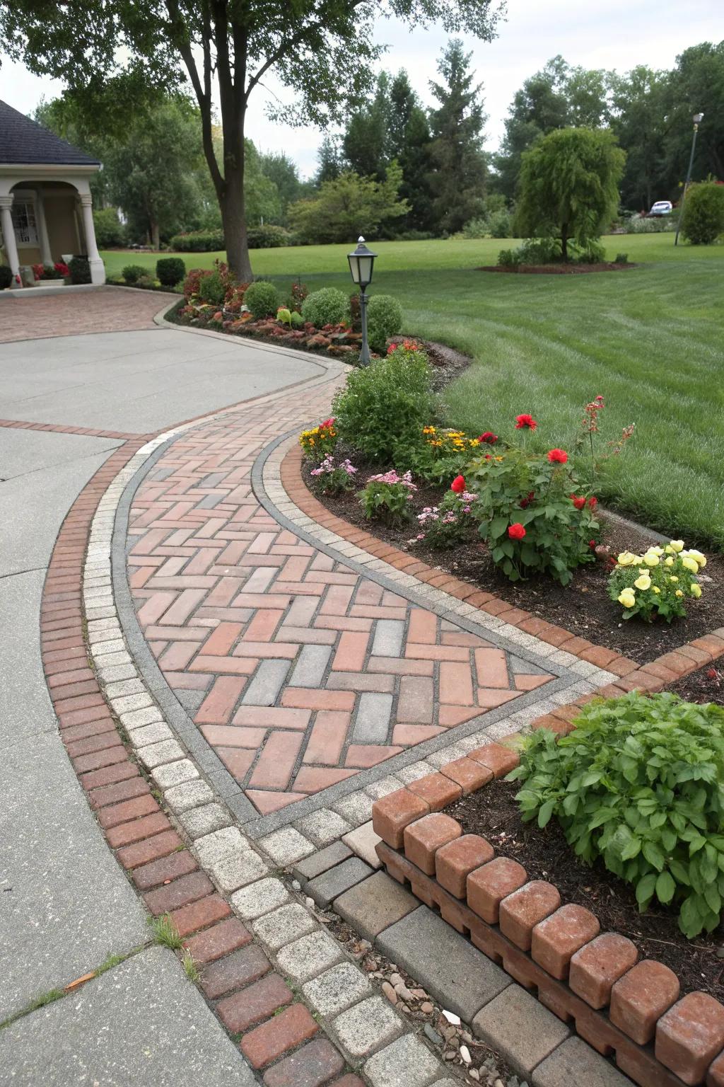 Creative edging defines spaces with style.