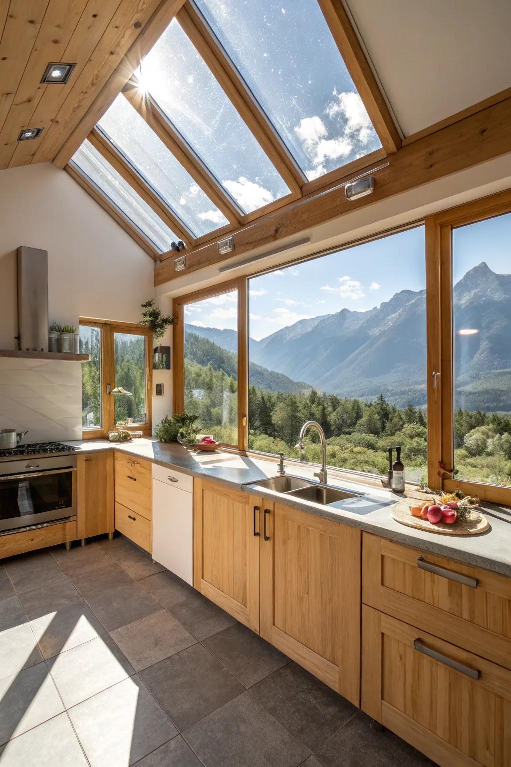 Natural light enhancing the ambience of mountain homes.