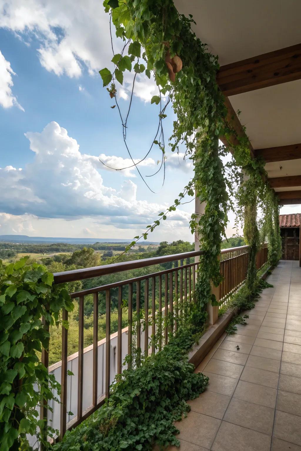 Turn outdoor spaces into verdant sanctuaries by adding gently falling vines.
