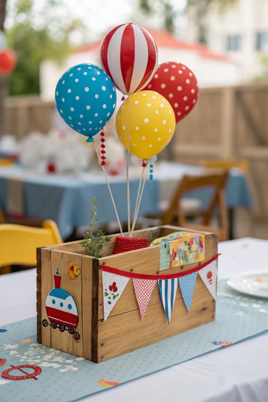 Set the scene for celebrations with a themed wooden board.