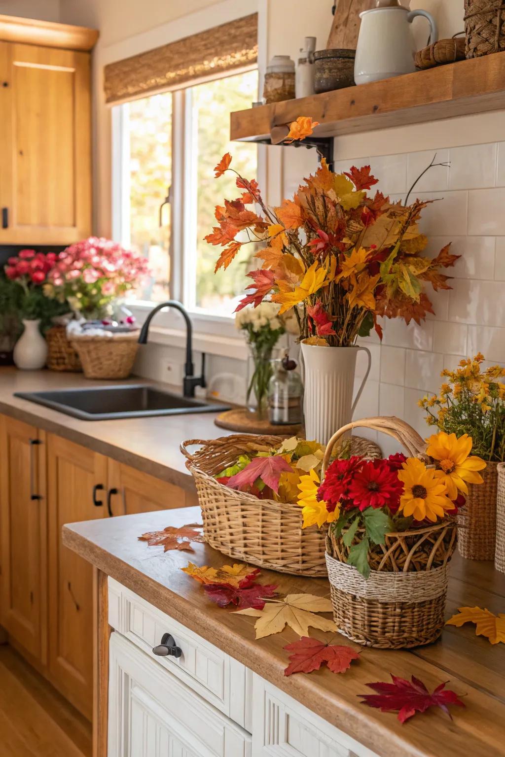 Seasonal design concepts maintain enhanced, lively sensations throughout a cooking area over the period of a year.