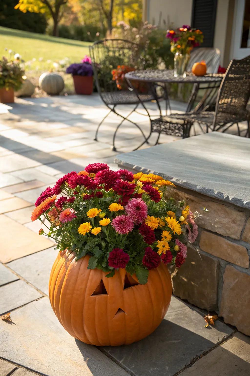 Pumpkin floral pots bring a fresh, natural beauty to any space.