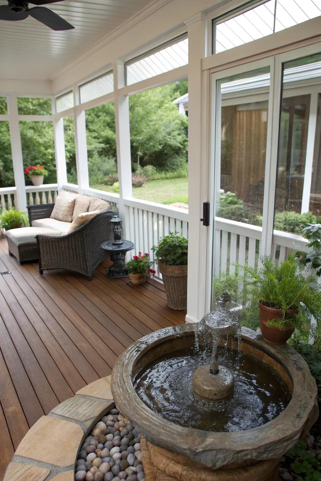 A hydraulic attribute forging a tranquil atmosphere