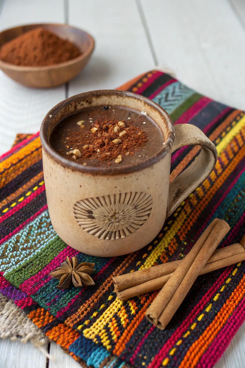 Spicy Mexican Mocha: bold and adventurous