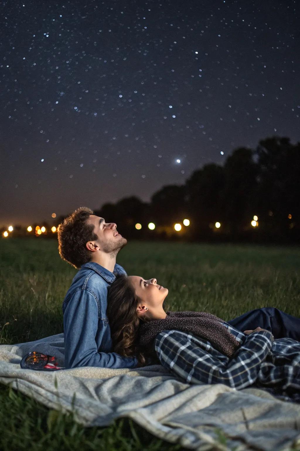 Under the stars, dreaming together.