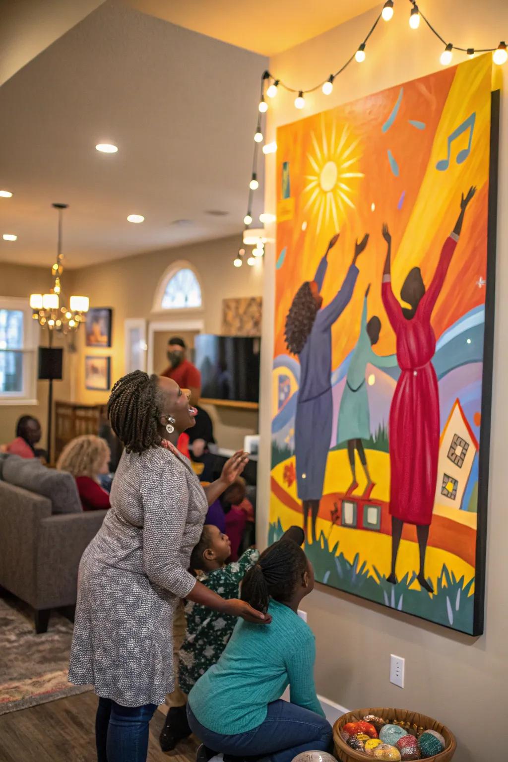 Joyful worship art infuses your home with celebration and energy.