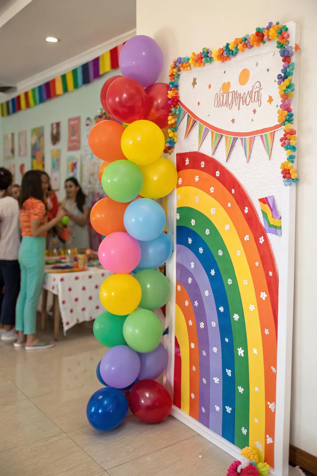 A joyous spectral-themed birthday display that radiates beatitude.