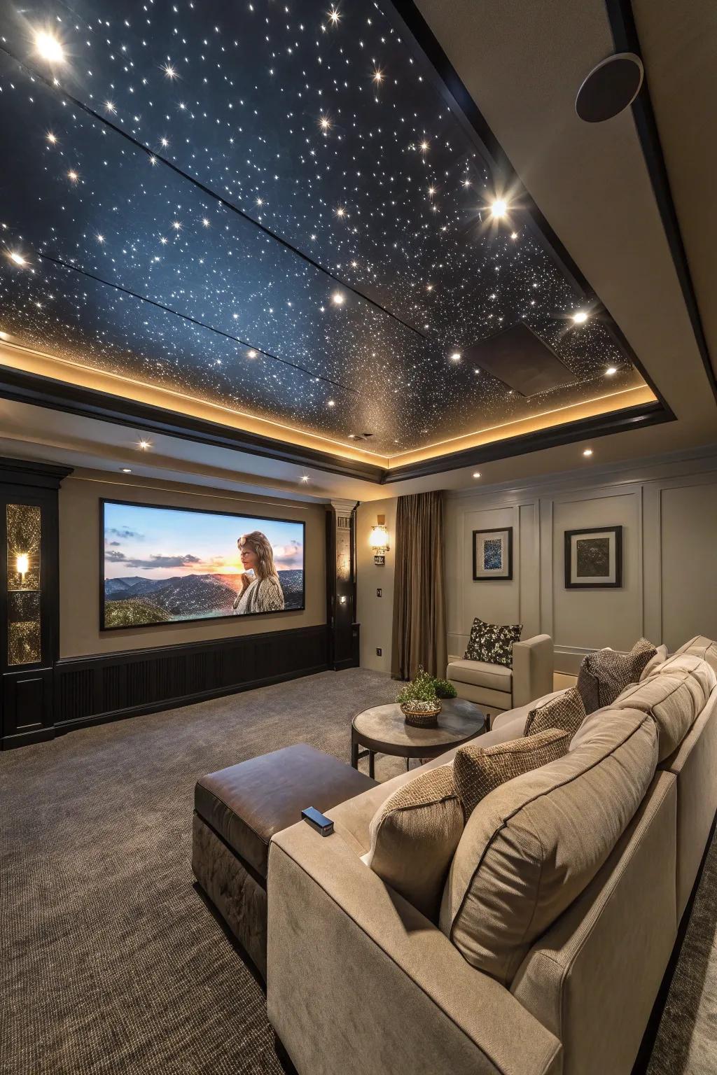 Expand your space through shimmering ceilings.