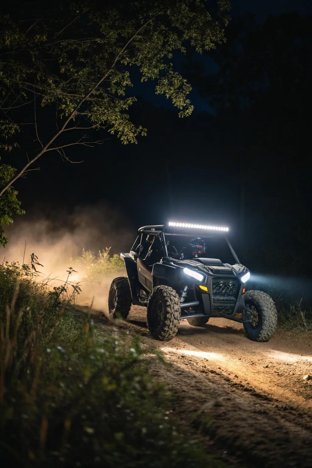LED bars assure visibility and safety for off-road escapades.