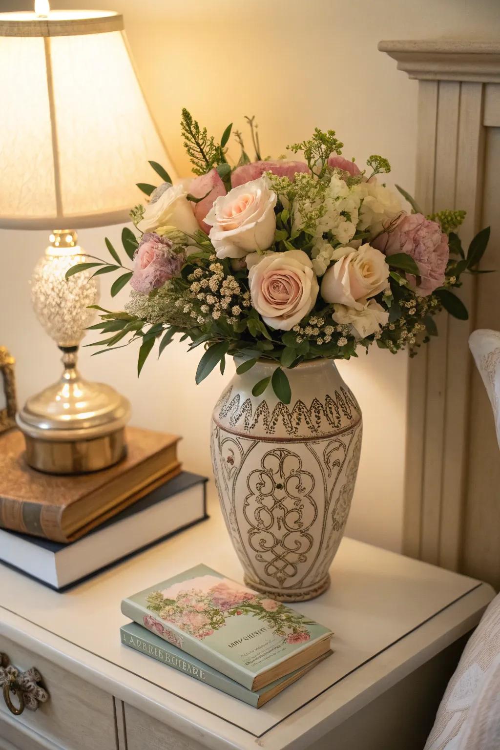 Pastel arrangement celebrating friendship and love.