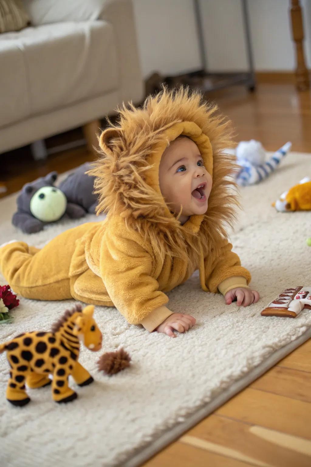 Make a 'roar' into Halloween with this lion attire.