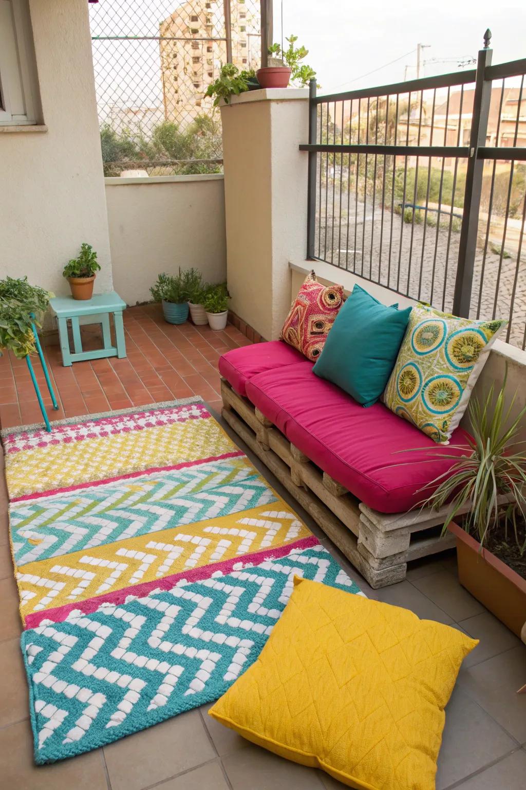 Outdoor textiles contribute comfort and hue to your patio.