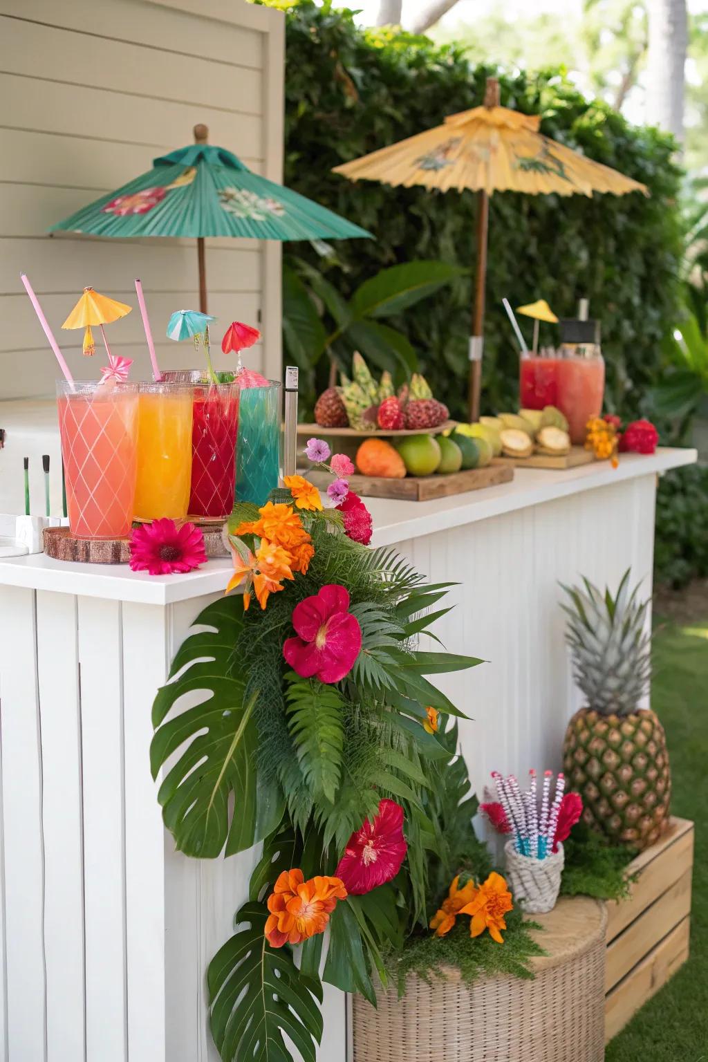 A themed cocktail station makes every party unforgettable.