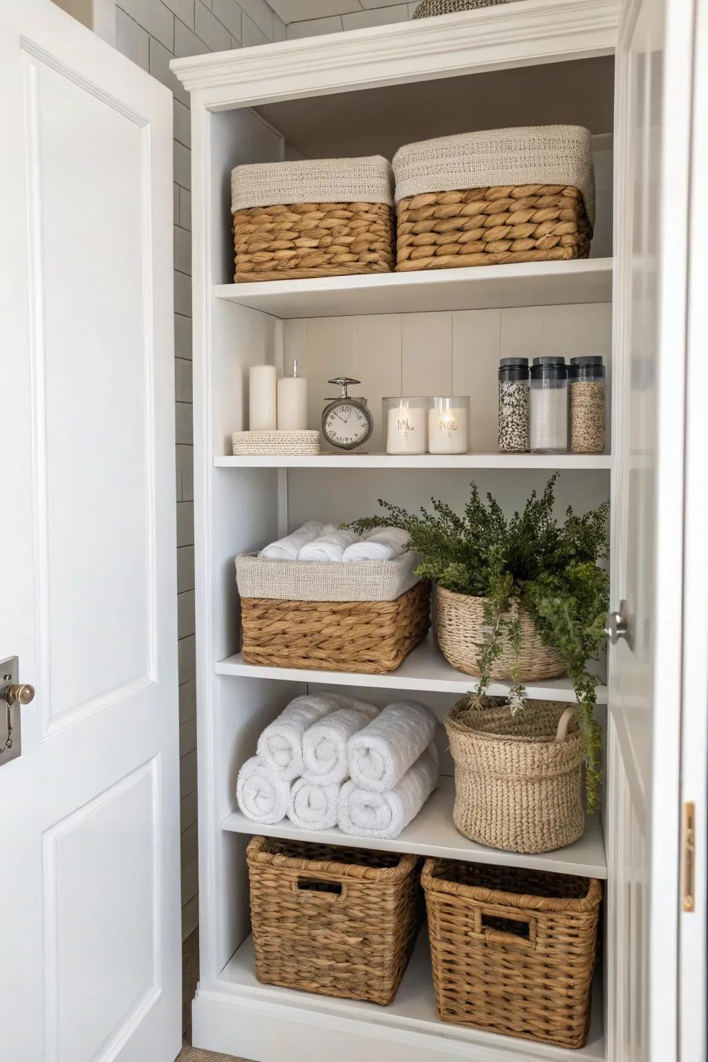 Cases excel at organizing while concurrently contributing a decorative aspect.