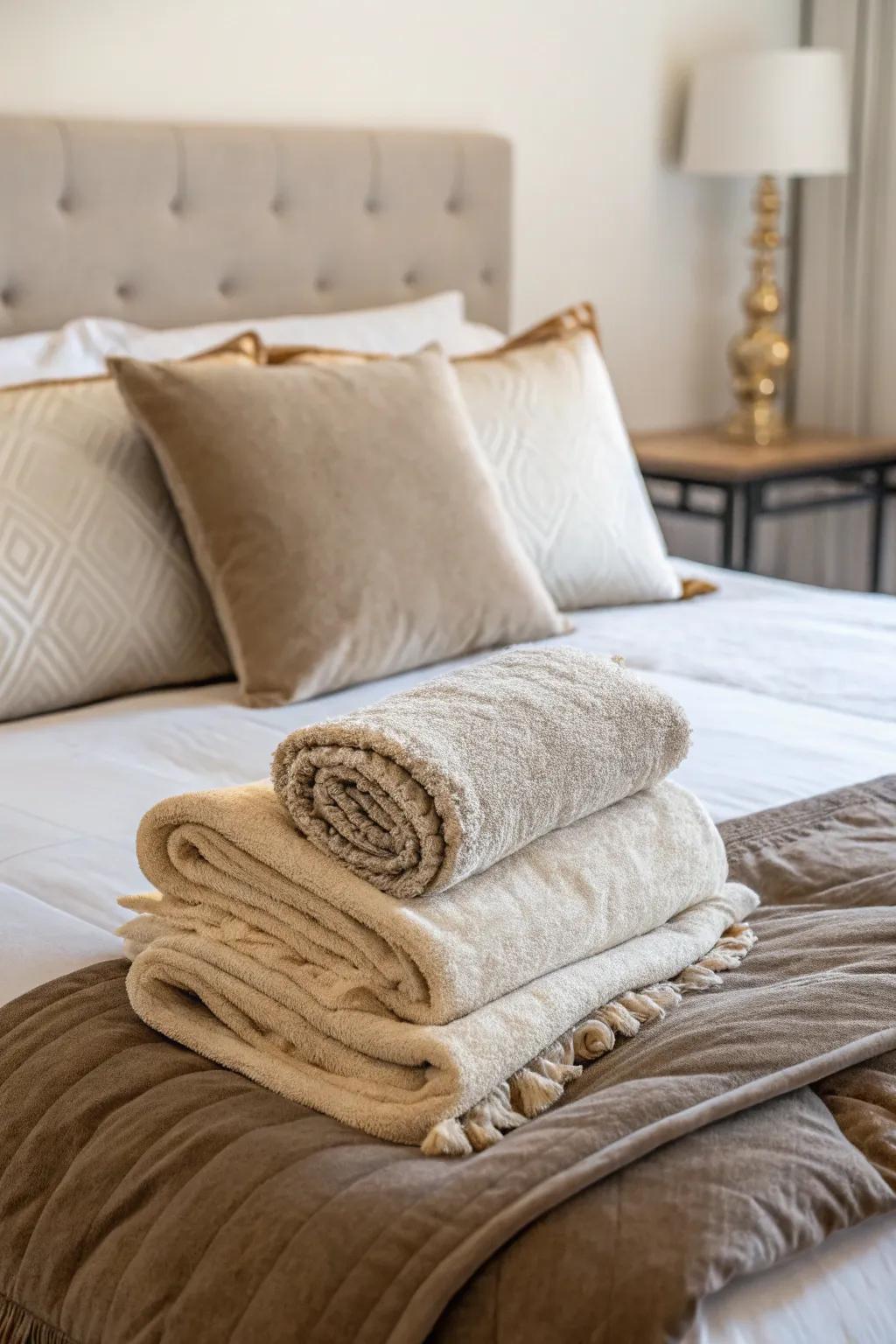 Plush textures invite you to unwind.