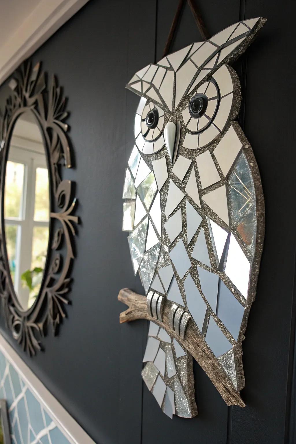 Reflective animal art brings a touch of whimsy to your decor.