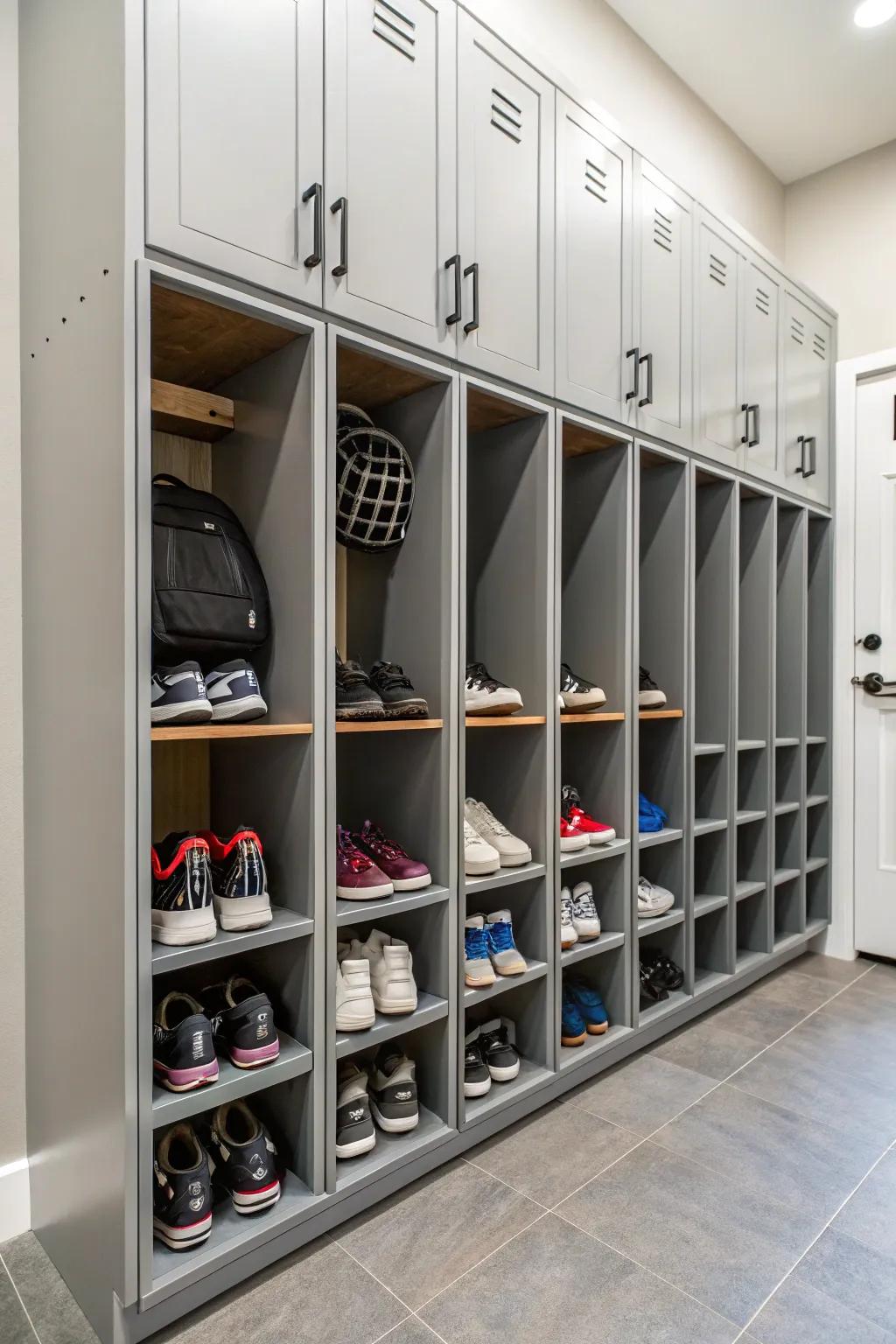 Built-in shoe storage to keep your entryway tidy.