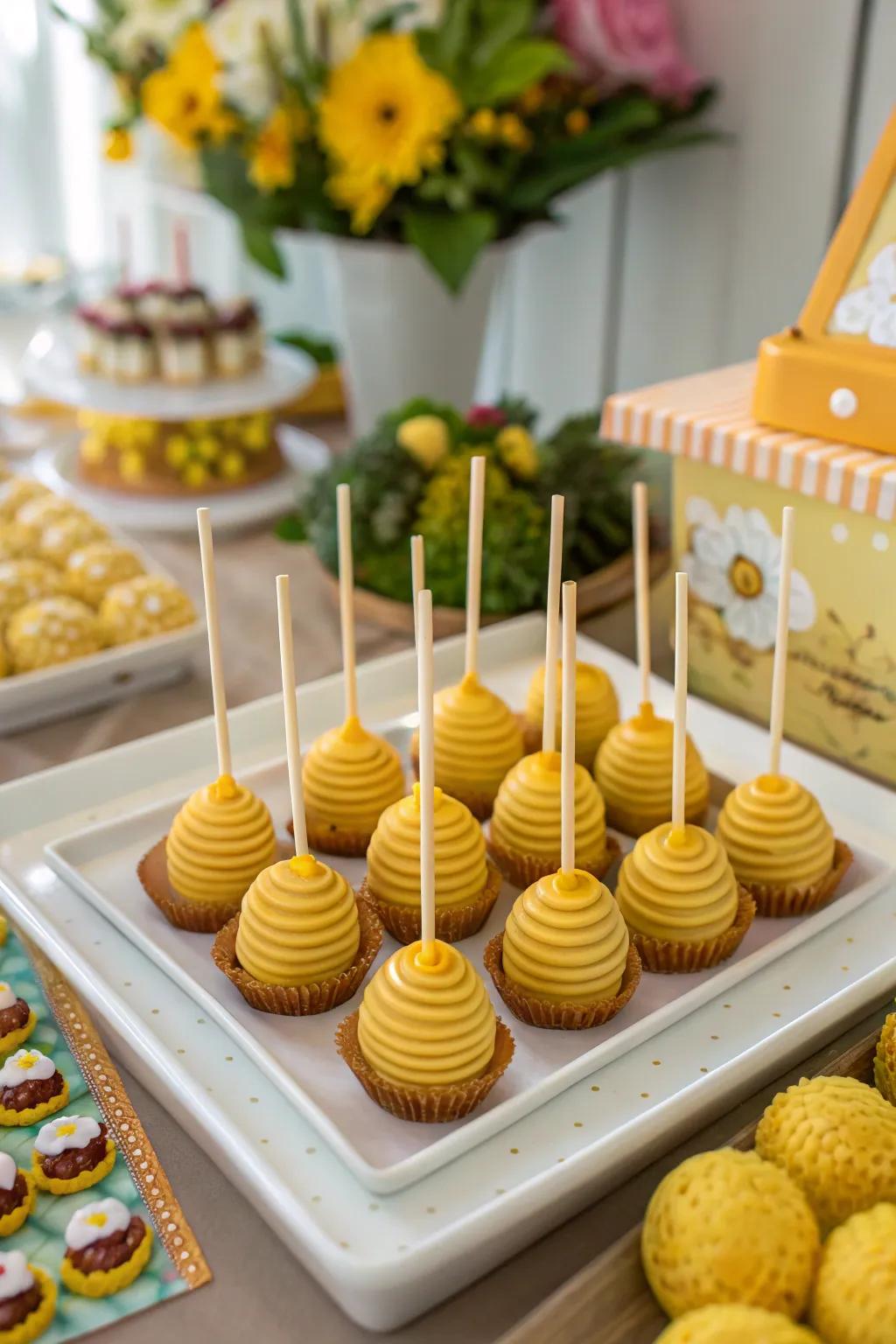 Irresistible honeycomb cake pops for a sweet treat.