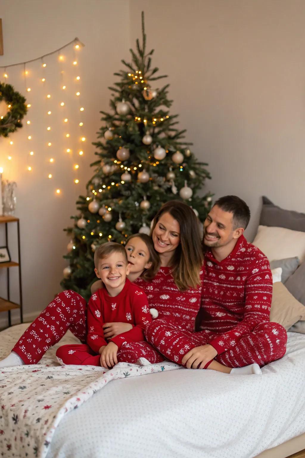 Celebrate Christmas morning in matching pajamas.