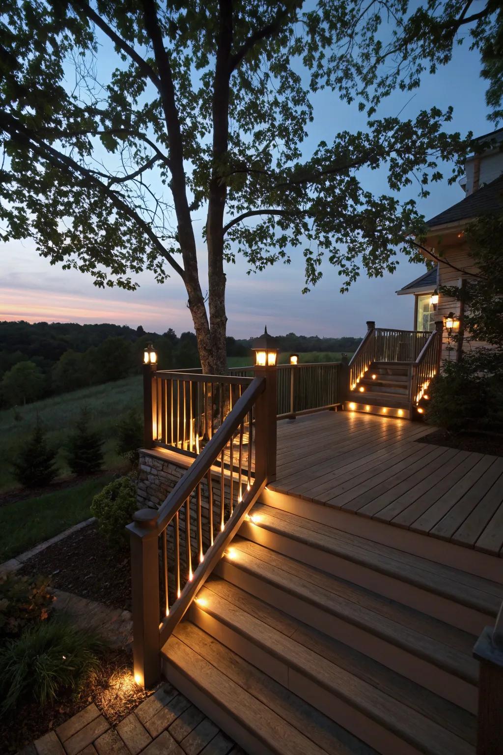Handrail lights enhance sophistication and safety