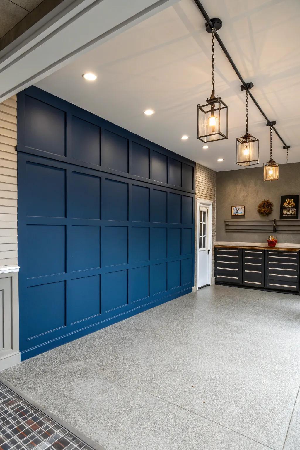 A bold feature wall can elevate your garage into a fashionable area.