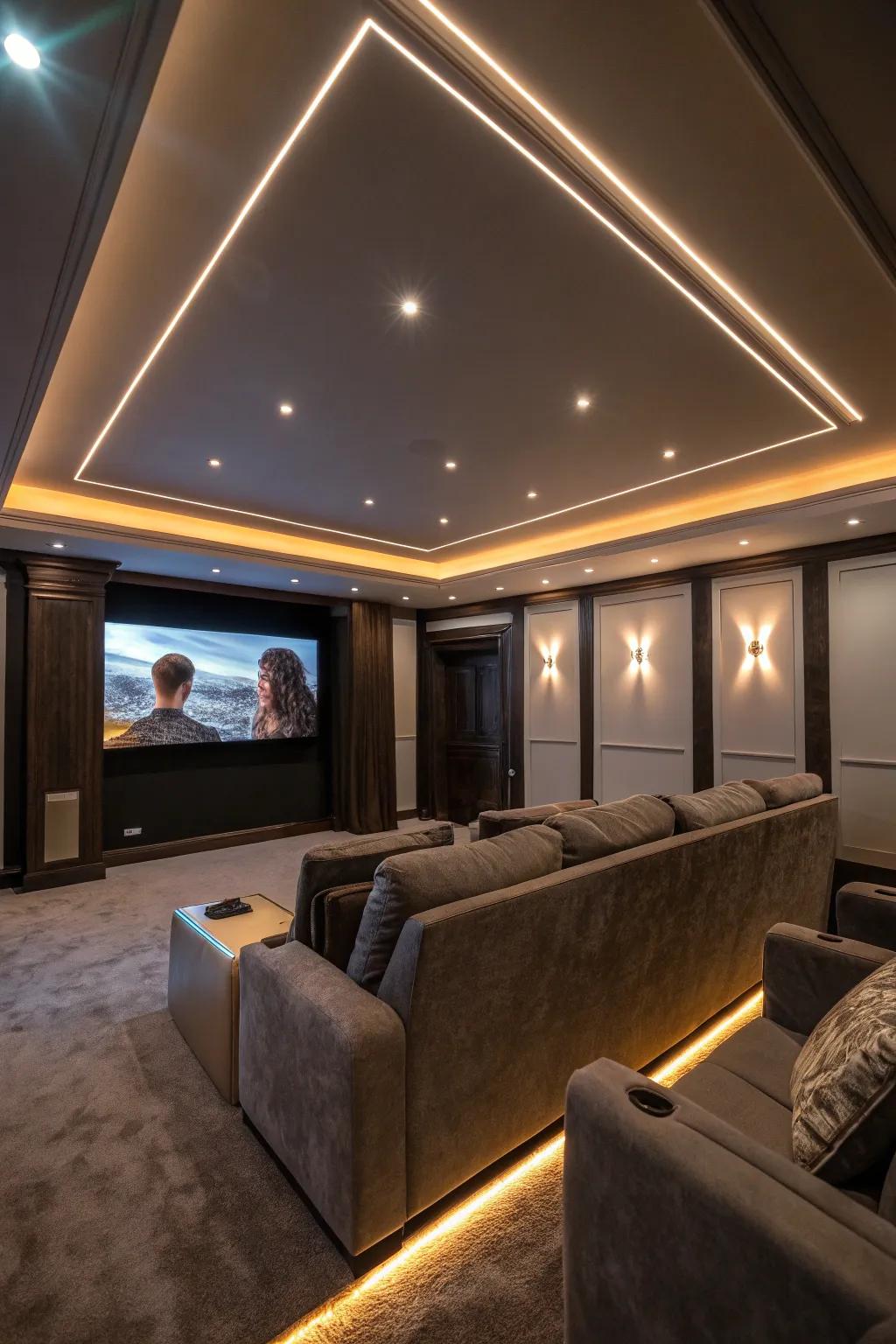 Enhance your theater using surrounding LED illumination.
