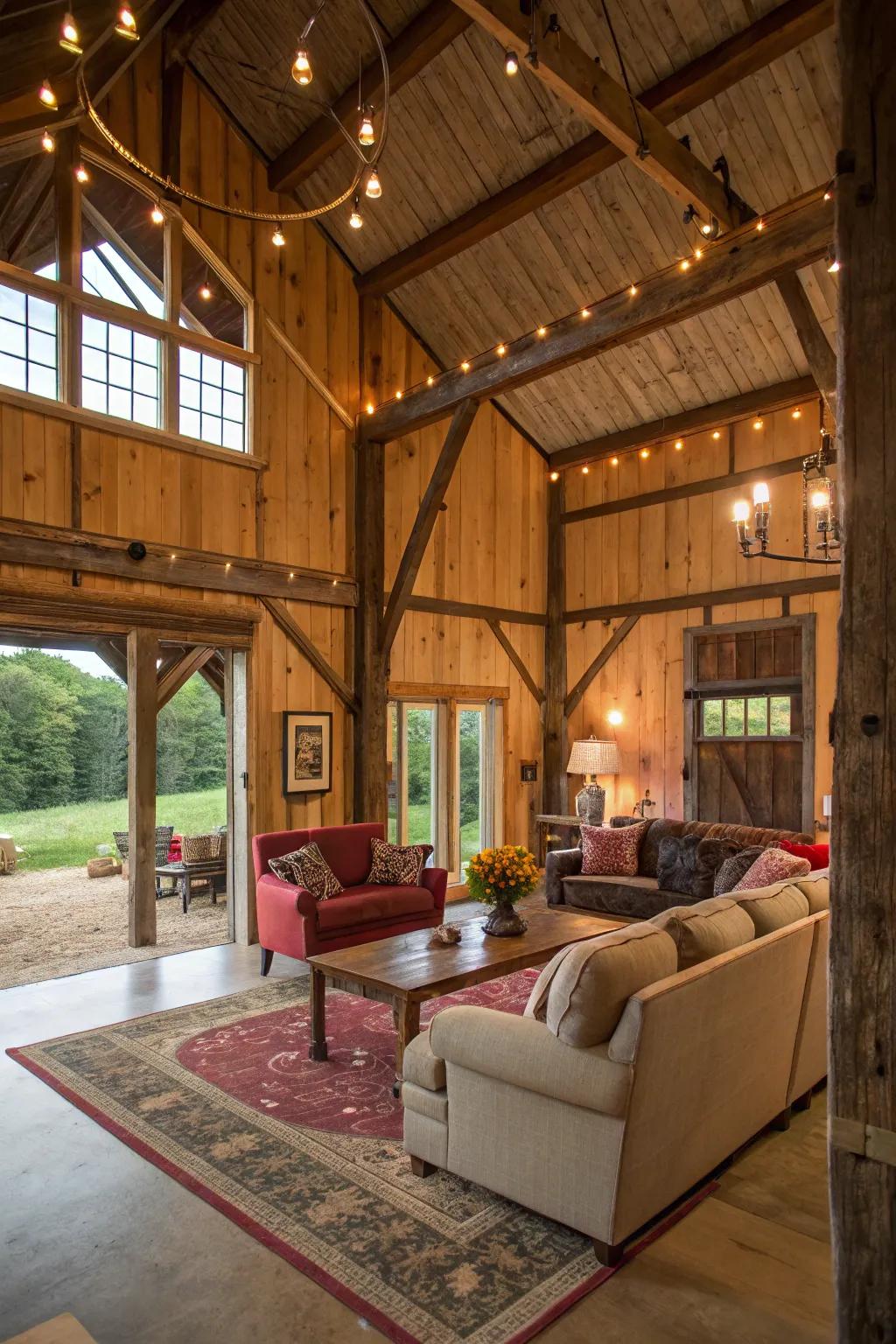 Bring the charm of rustic living into your pole barn.