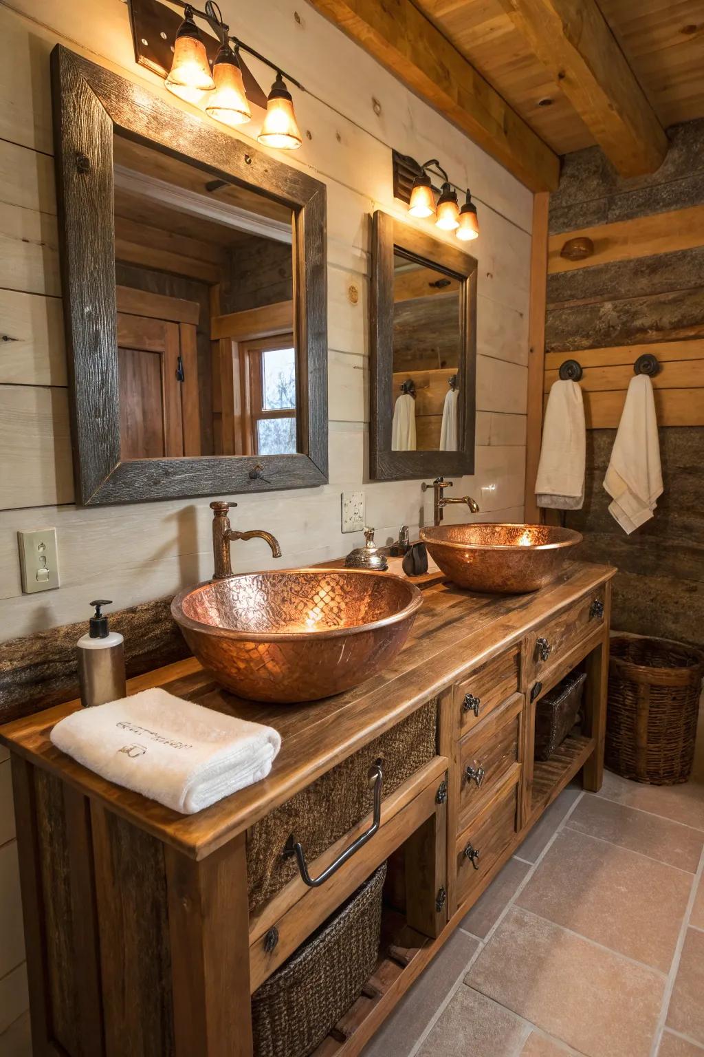 Copper sinks add warmth and sophistication to your space.