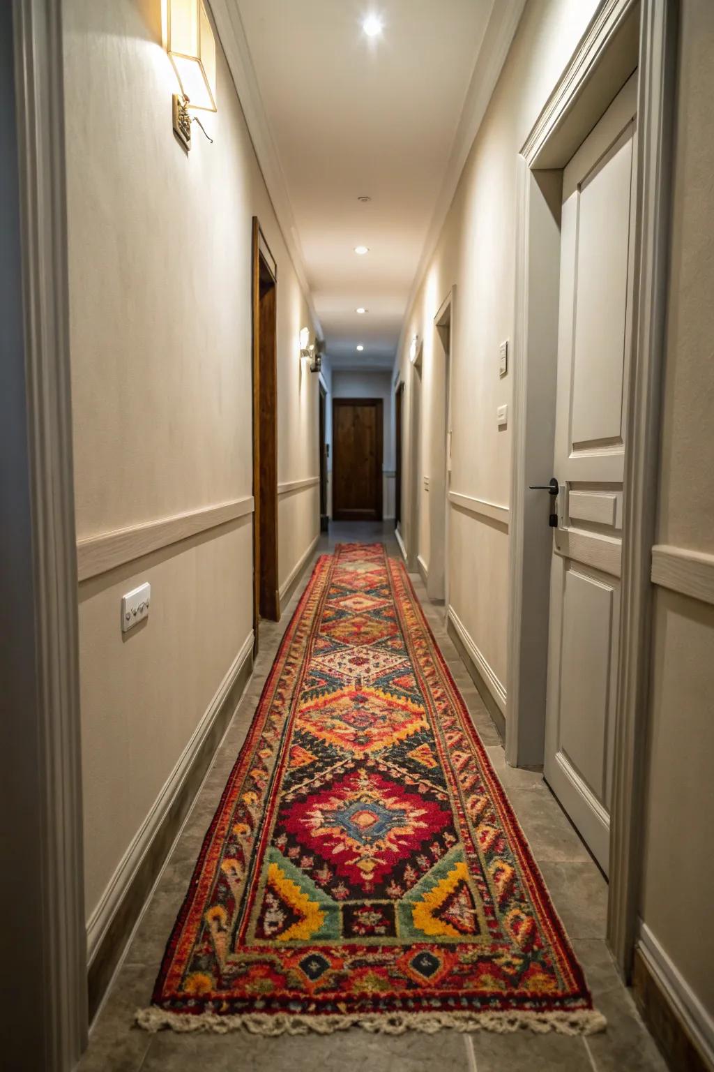 Runner rugs are perfect for adding warmth and style to narrow hallways.