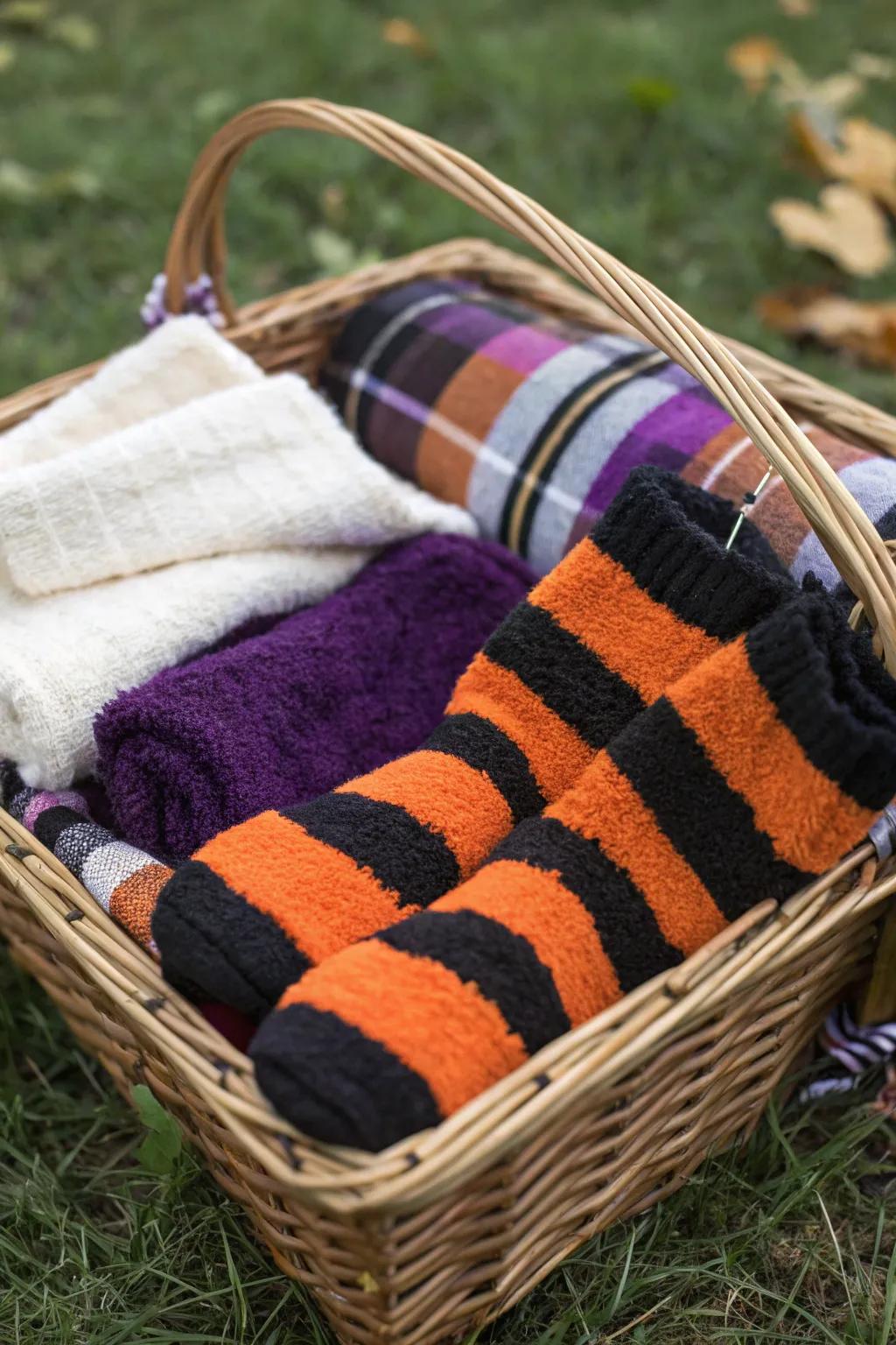 Stay warm with Halloween-themed cozy essentials.