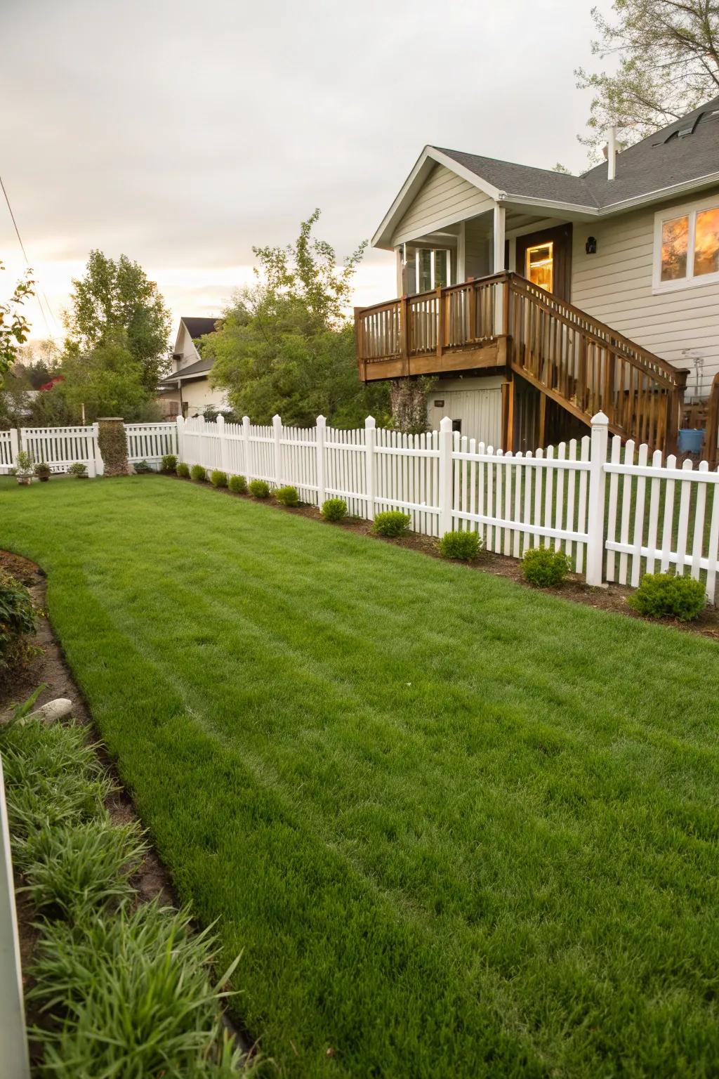 A neatly maintained lawn all set for springtime.