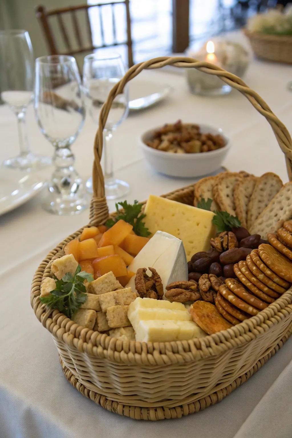 An assortment of gourmet snacks perfect for any occasion.