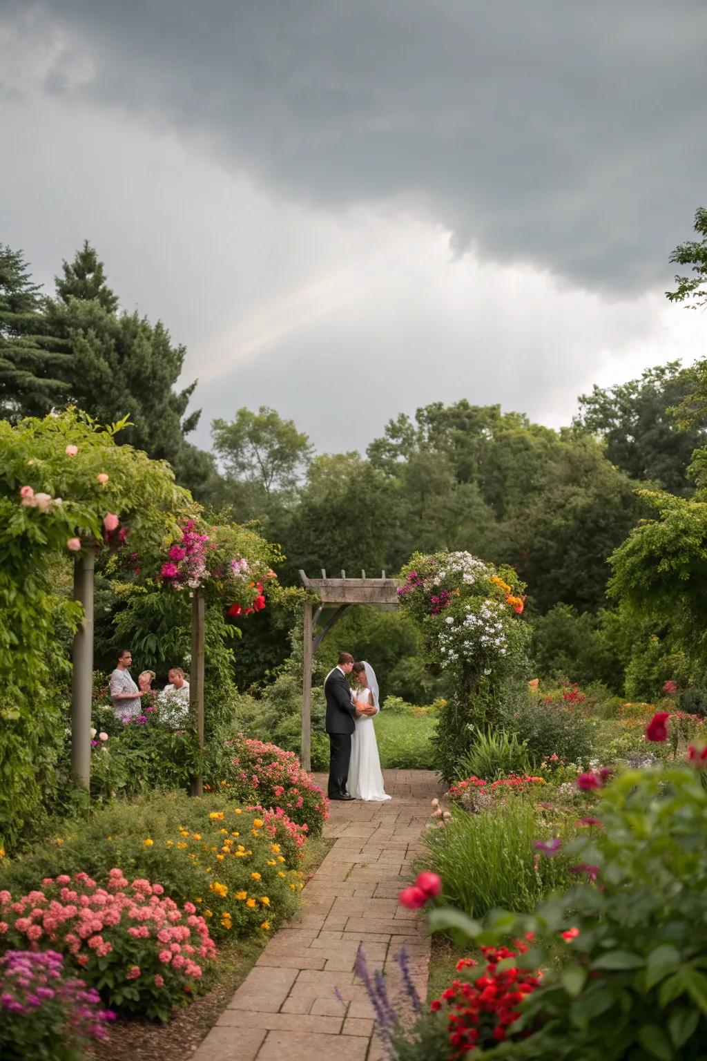 Embrace the beauty of nature with a garden party wedding theme.