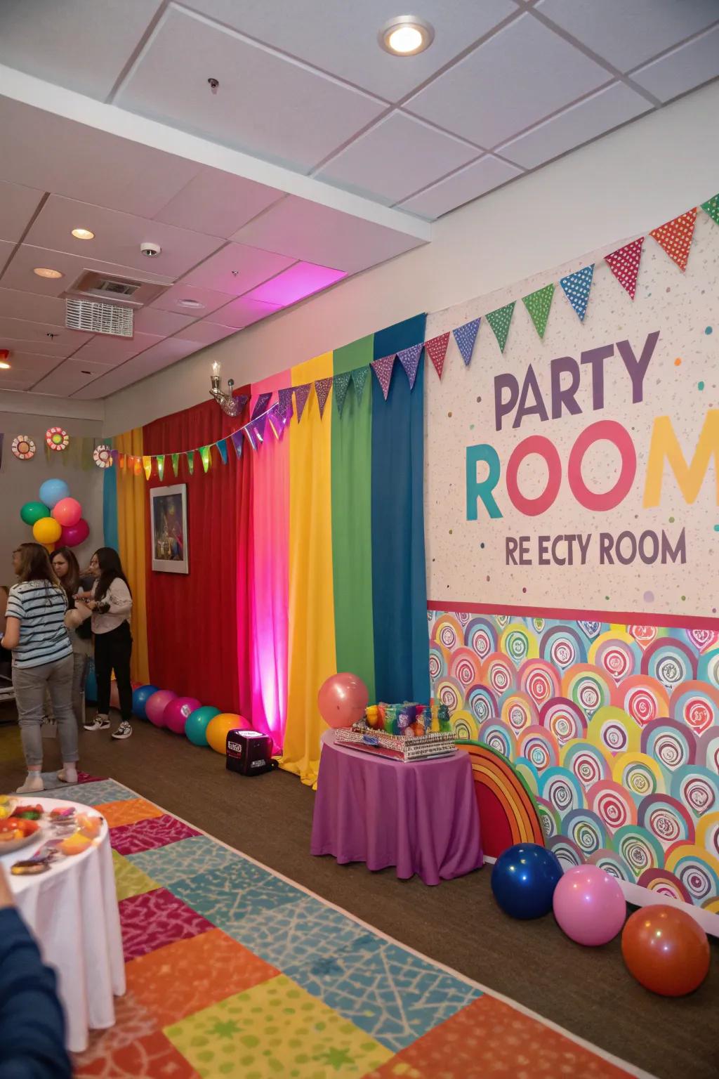 Audacious backdrops fashion a prominent focal echelon at your celebration.