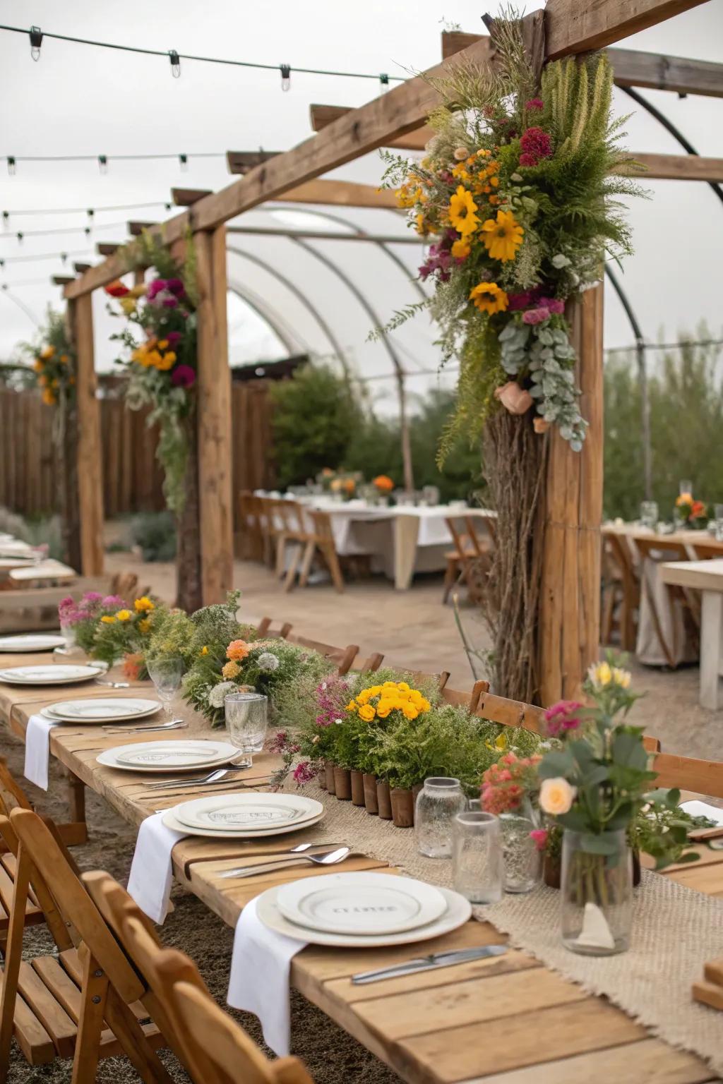 An eco-conscious wedding theme that honors nature and love.