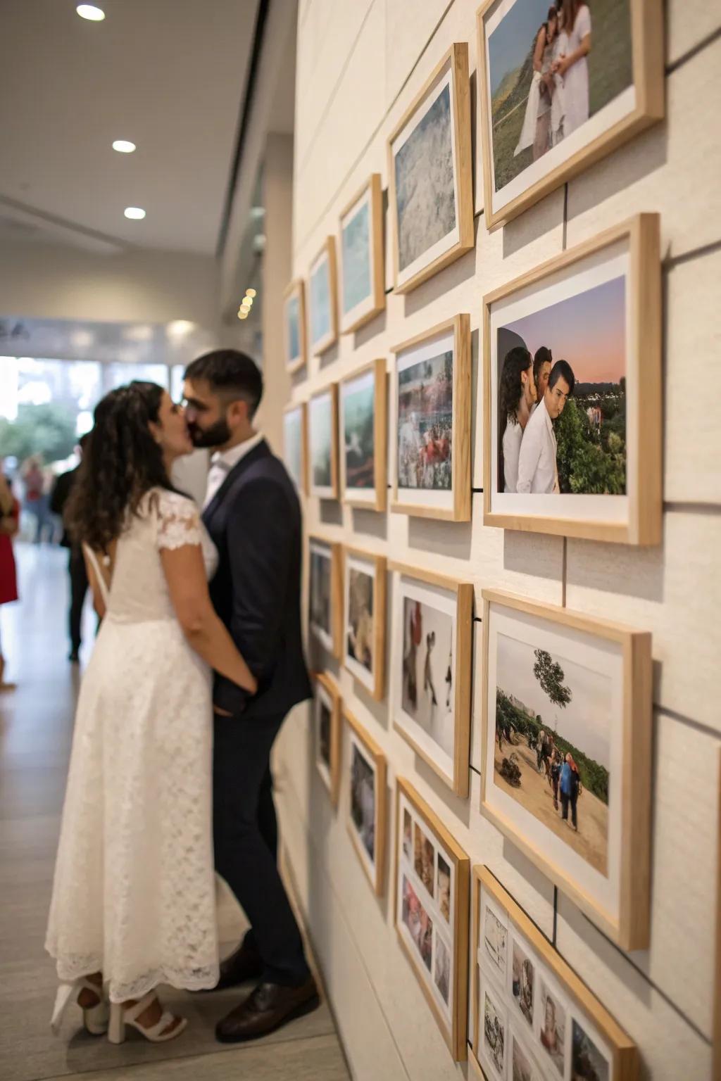 A personal photo display adds a unique touch to your celebration.