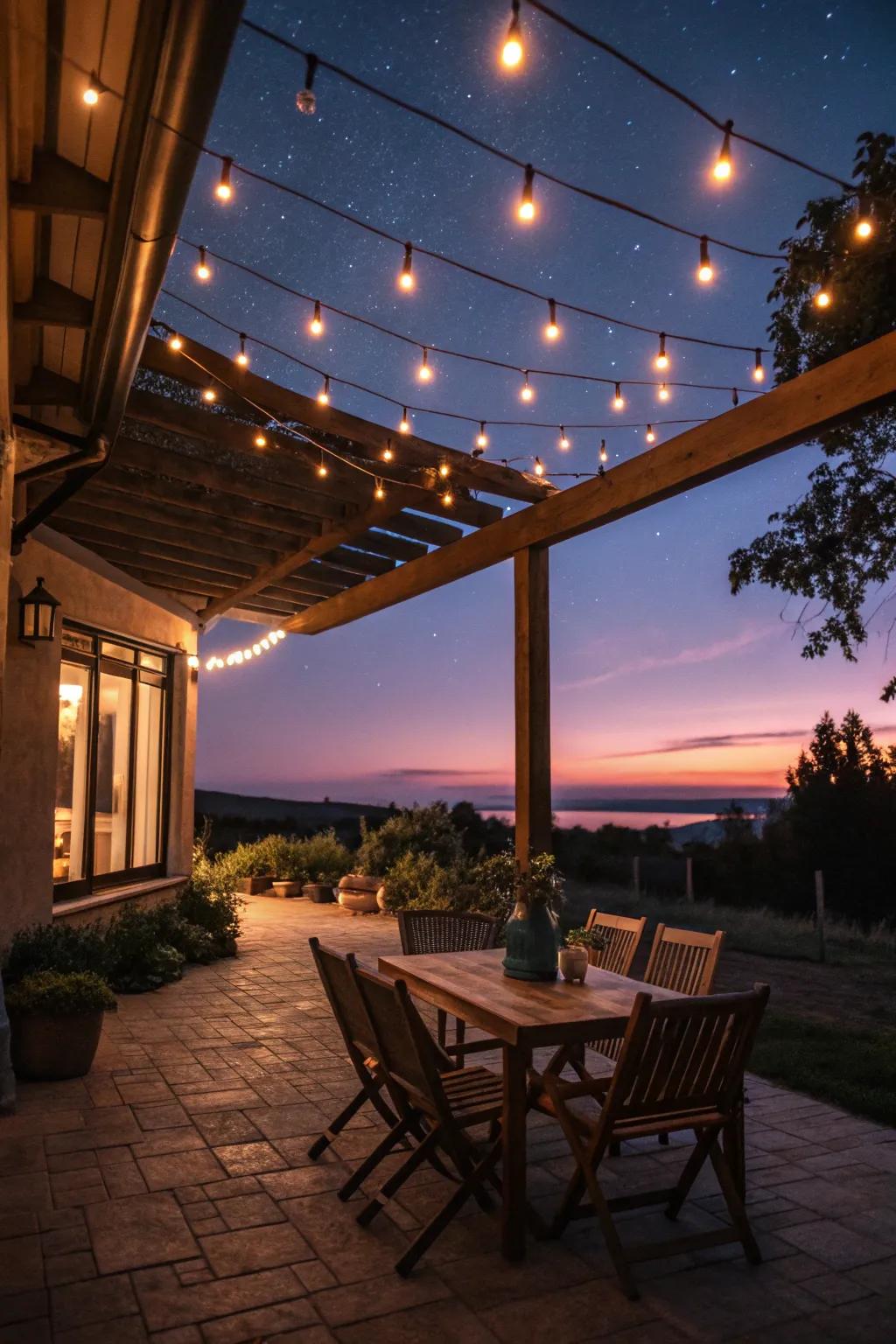 String lights can turn any patio into a magical retreat.