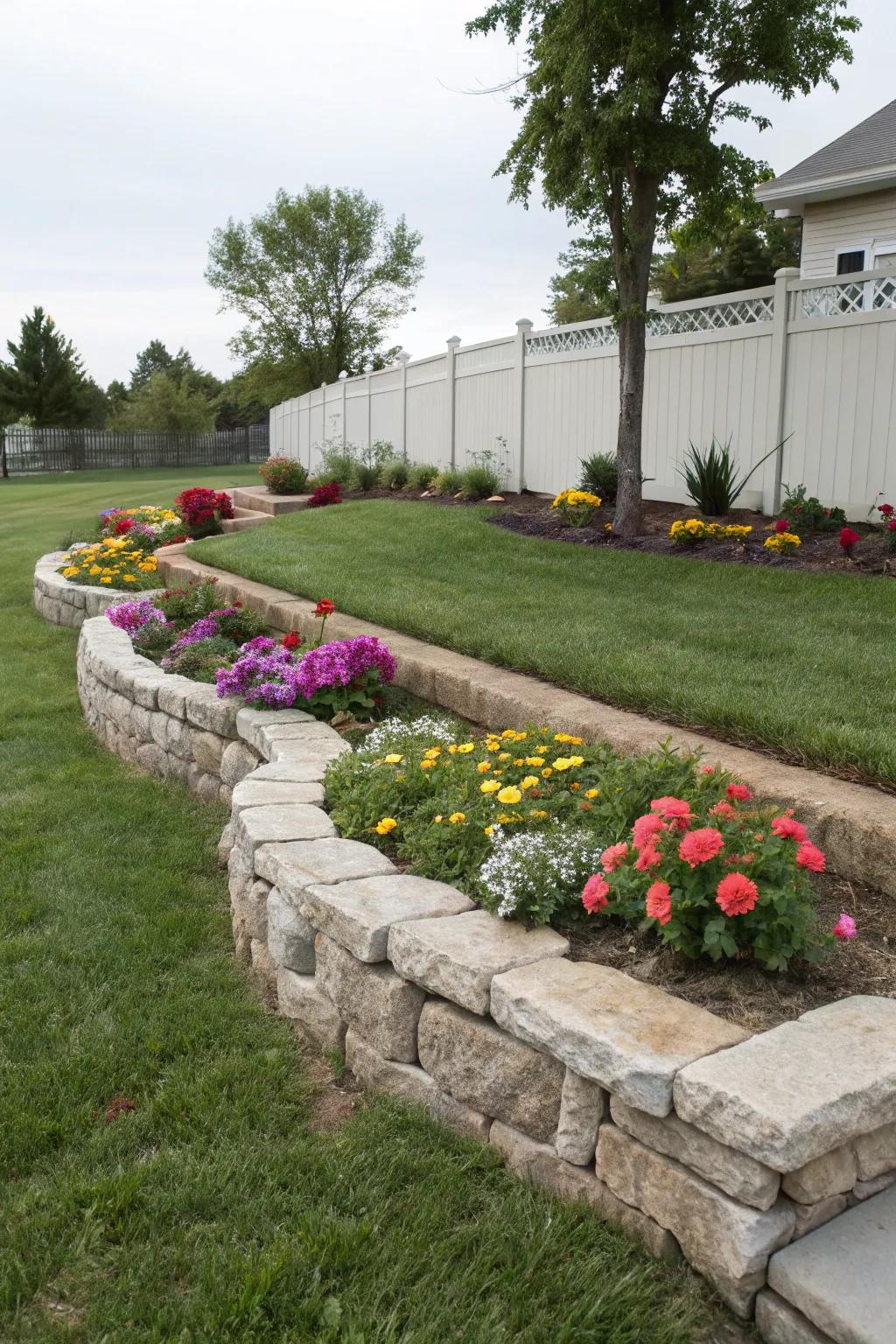 Natural borders impart structure and sophistication to garden environments.