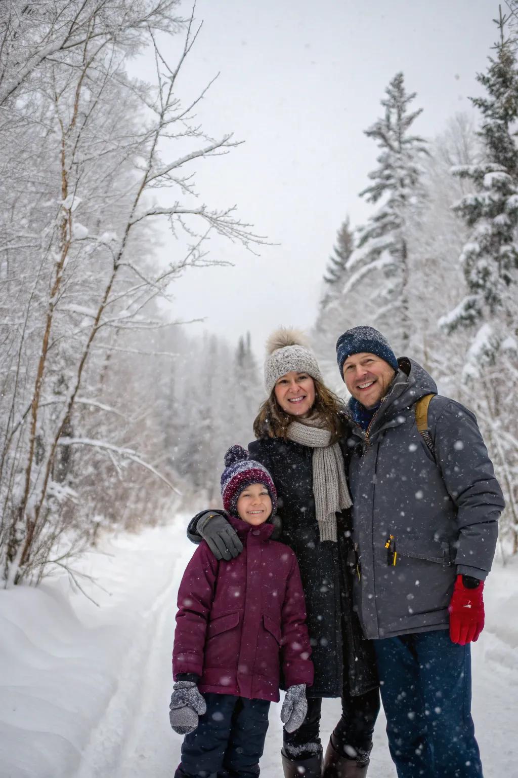 Embrace the beauty of winter for your Christmas photos.