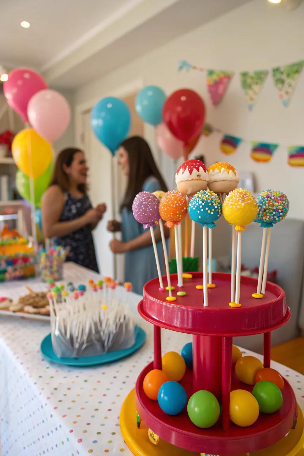 Playful cake pops that bring joy to any event.