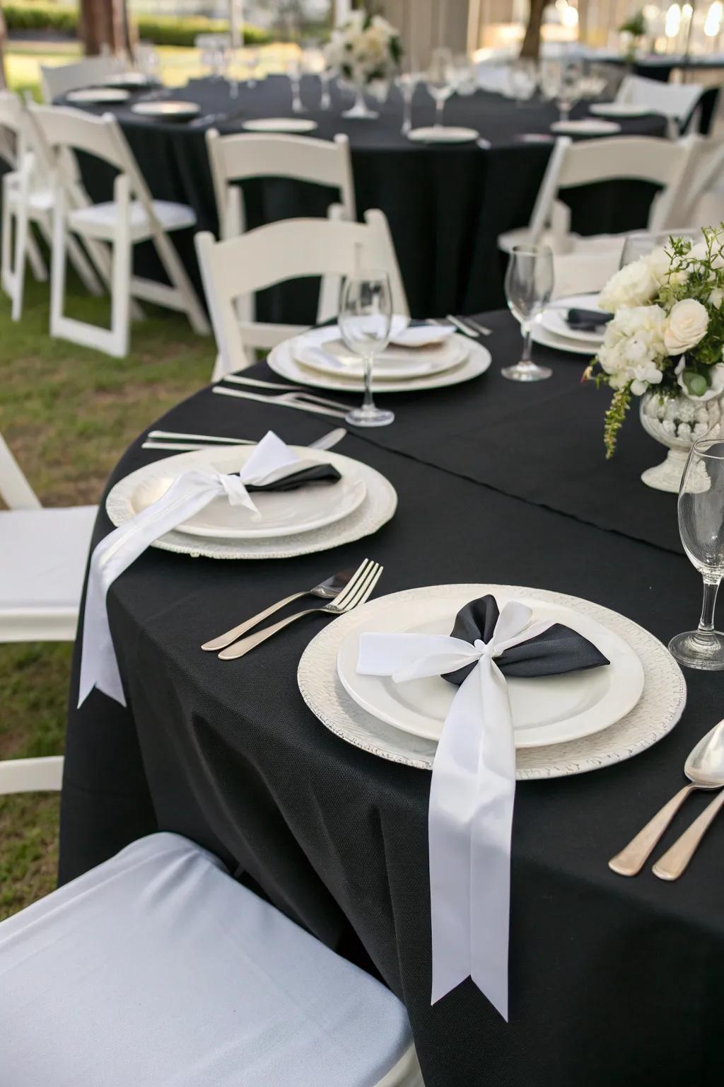 Ageless sophistication presented through a timeless monochromatic theme.
