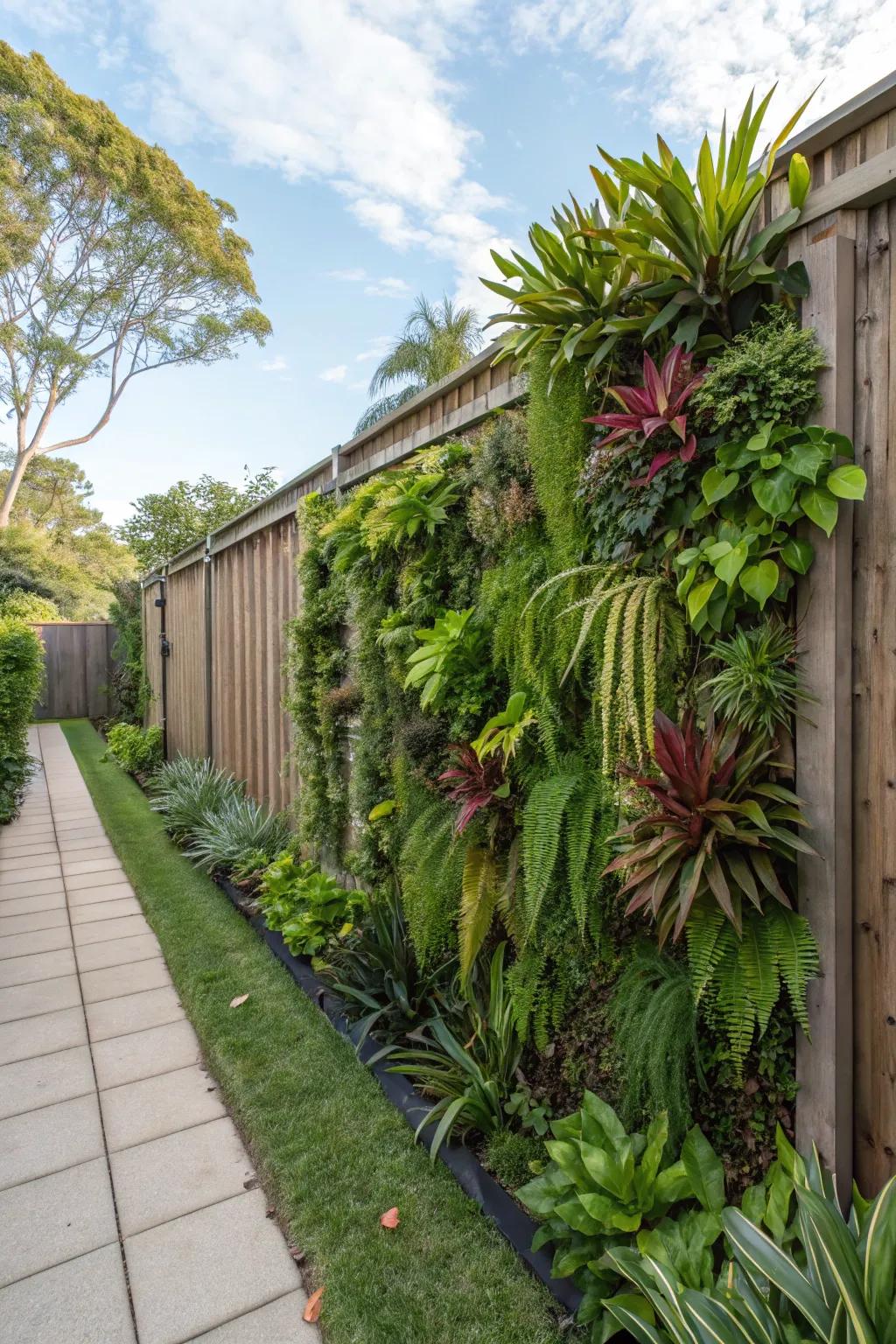 A living green wall fence brings nature right into your backyard.