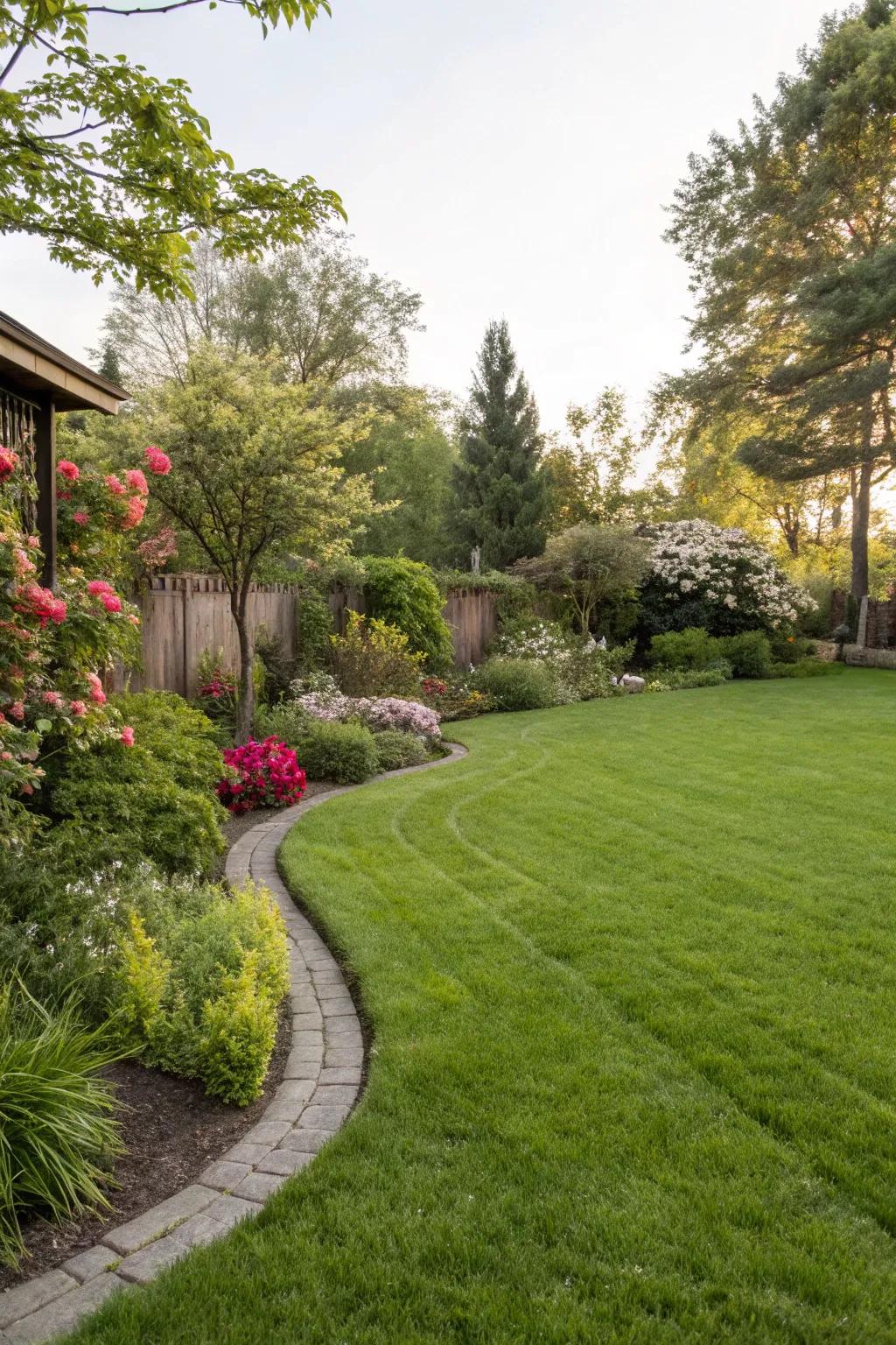 Lush greenery adds a touch of natural elegance to your Hamptons-style backyard.