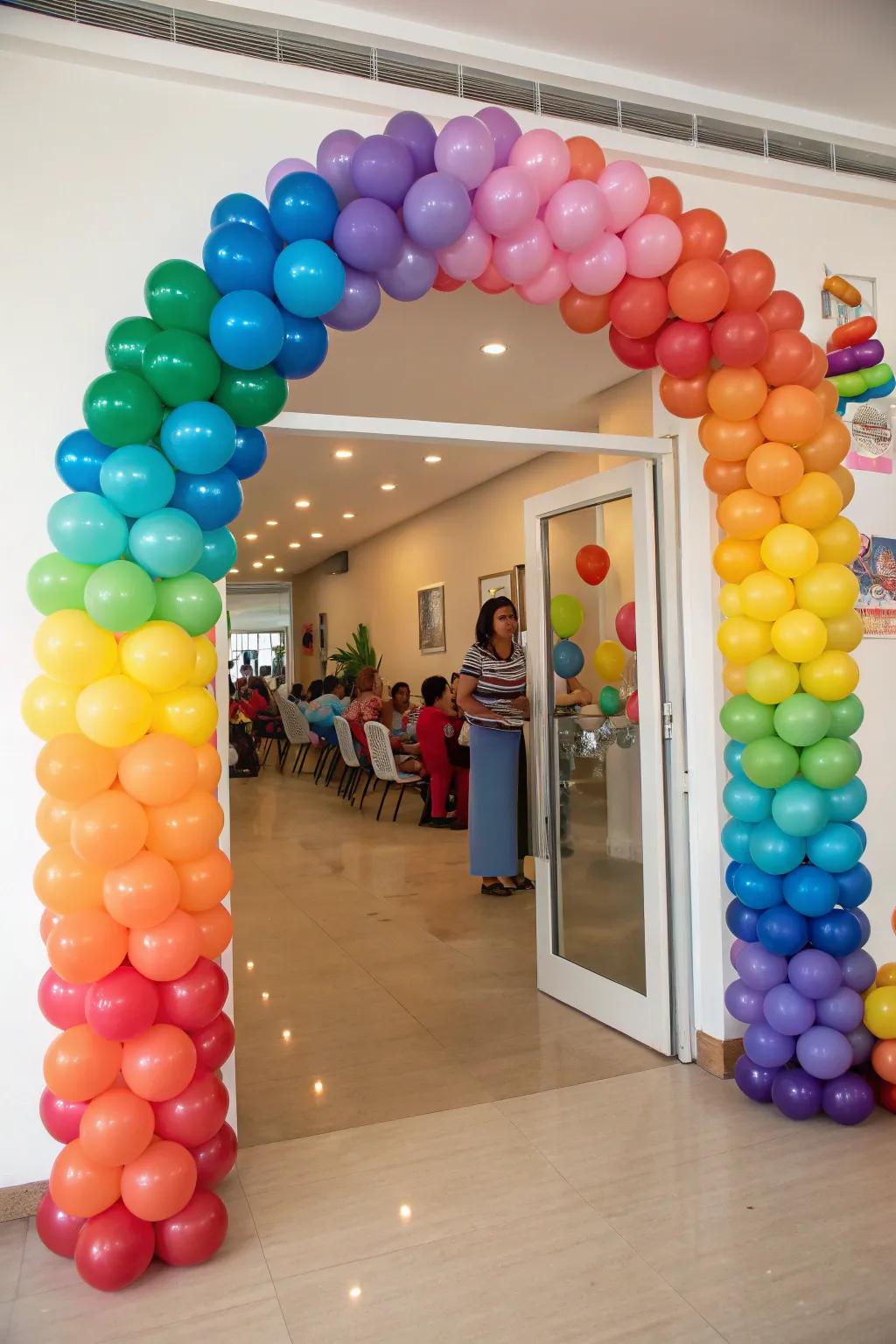 Balloon arches contribute a festive entrance to your celebration.